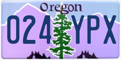 OR license plate 024YPX