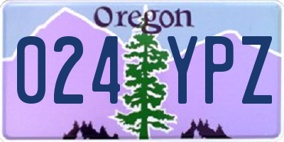 OR license plate 024YPZ