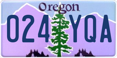 OR license plate 024YQA