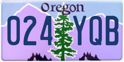 OR license plate 024YQB