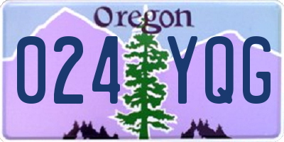 OR license plate 024YQG