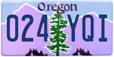 OR license plate 024YQI