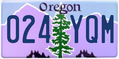 OR license plate 024YQM