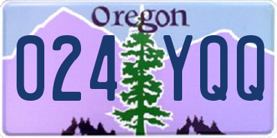 OR license plate 024YQQ