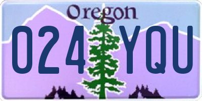 OR license plate 024YQU