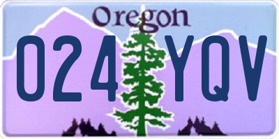 OR license plate 024YQV