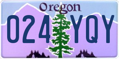 OR license plate 024YQY
