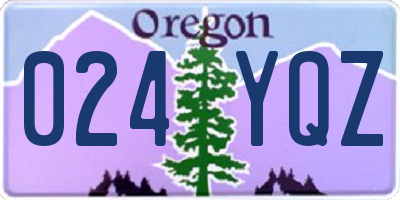 OR license plate 024YQZ