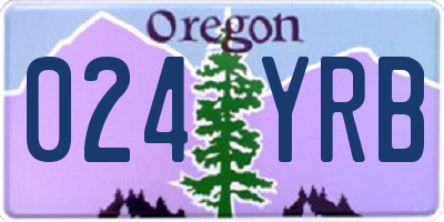 OR license plate 024YRB