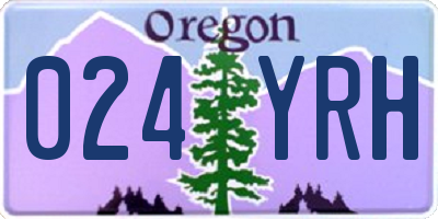 OR license plate 024YRH