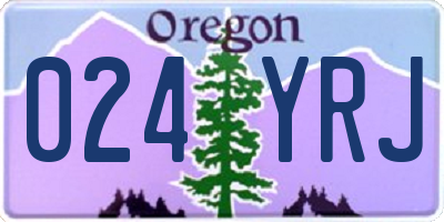 OR license plate 024YRJ