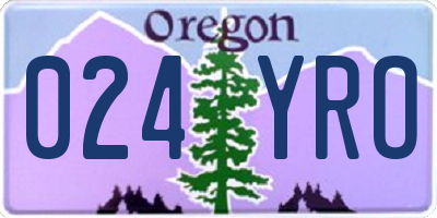 OR license plate 024YRO
