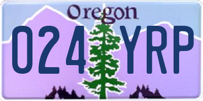OR license plate 024YRP