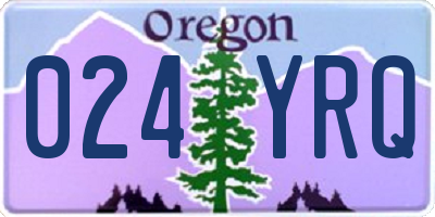 OR license plate 024YRQ
