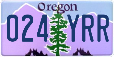 OR license plate 024YRR