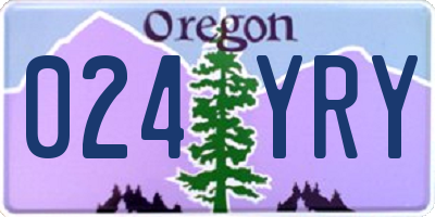 OR license plate 024YRY