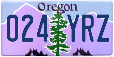 OR license plate 024YRZ