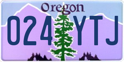 OR license plate 024YTJ