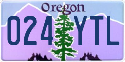 OR license plate 024YTL