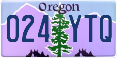 OR license plate 024YTQ