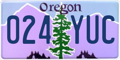 OR license plate 024YUC