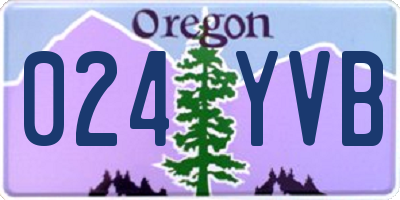 OR license plate 024YVB