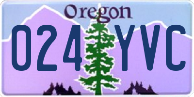OR license plate 024YVC