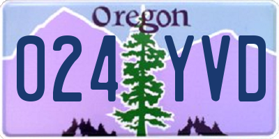 OR license plate 024YVD