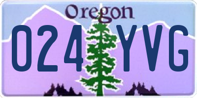 OR license plate 024YVG
