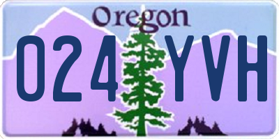 OR license plate 024YVH