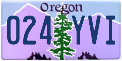 OR license plate 024YVI