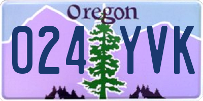 OR license plate 024YVK