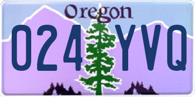 OR license plate 024YVQ