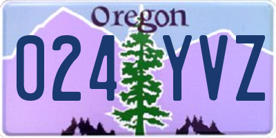 OR license plate 024YVZ
