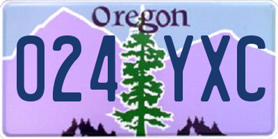 OR license plate 024YXC