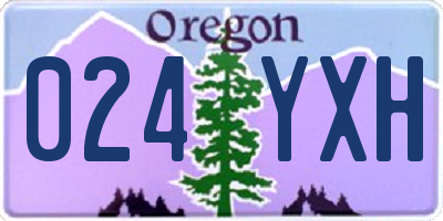OR license plate 024YXH