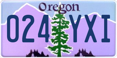 OR license plate 024YXI