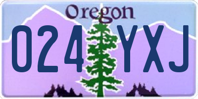 OR license plate 024YXJ