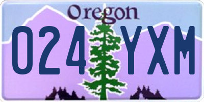 OR license plate 024YXM