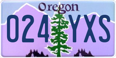 OR license plate 024YXS
