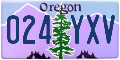 OR license plate 024YXV