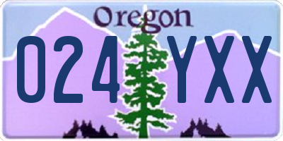 OR license plate 024YXX