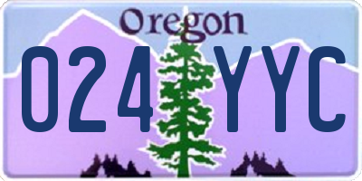OR license plate 024YYC