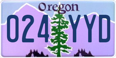 OR license plate 024YYD