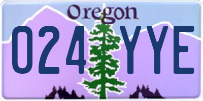 OR license plate 024YYE