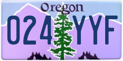 OR license plate 024YYF