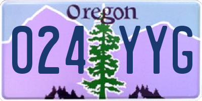 OR license plate 024YYG