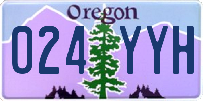 OR license plate 024YYH