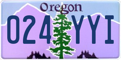 OR license plate 024YYI