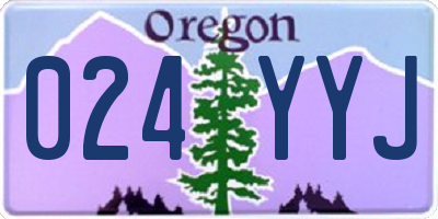 OR license plate 024YYJ